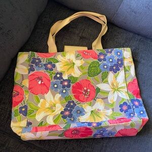 Bath&Body Works Floral Sequin Tote Bag